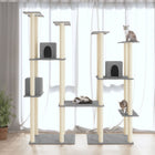 Cat scratching post with sisal poles 174 cm light grey