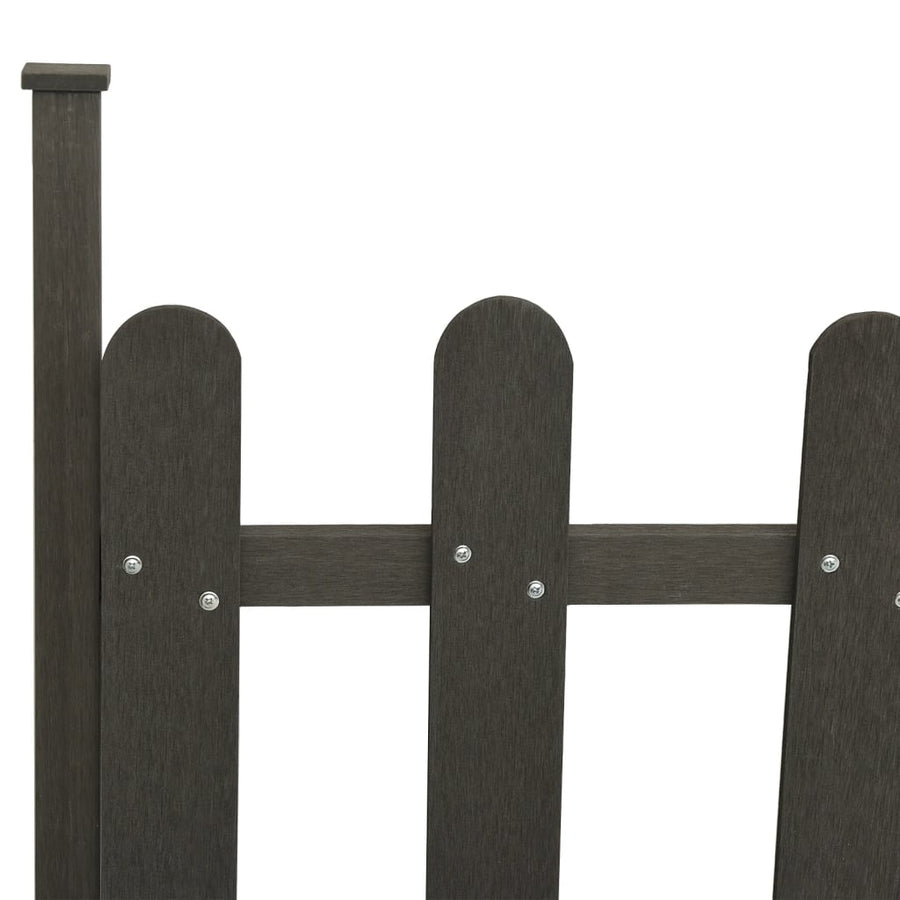 Hek met palen 3 st 614x80 cm HKC