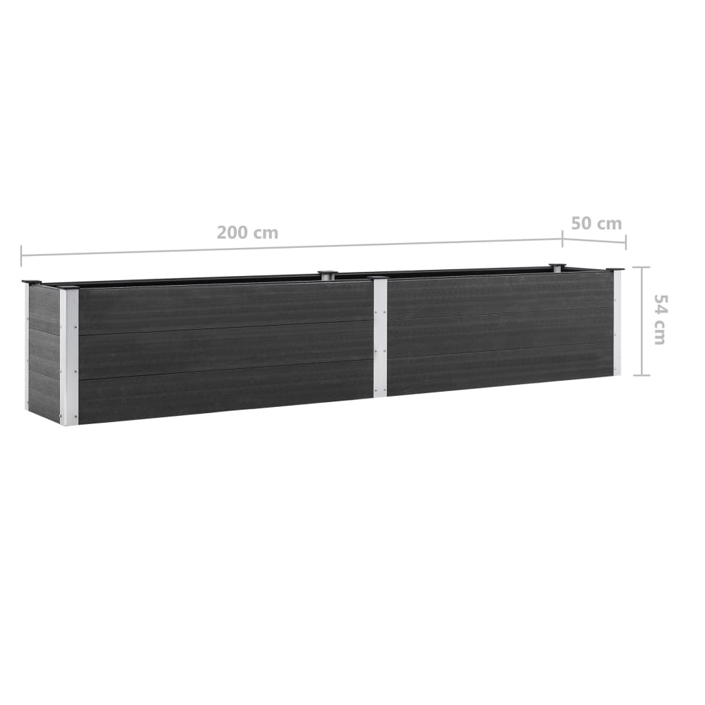 Plantenbak Verhoogd Hkc Grijs 200 x 50 x 54 cm