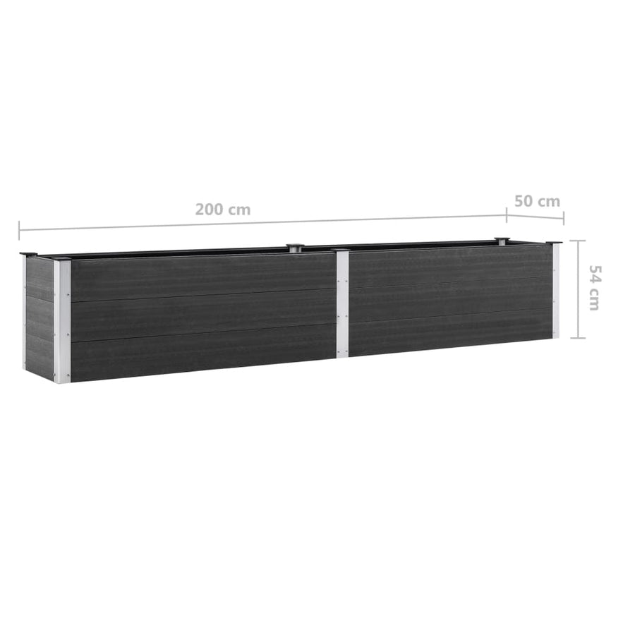 Plantenbak Verhoogd Hkc Grijs 200 x 50 x 54 cm