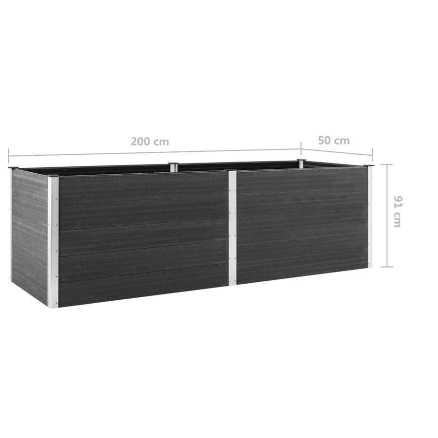 Plantenbak Verhoogd Hkc Grijs 200 x 50 x 91 cm