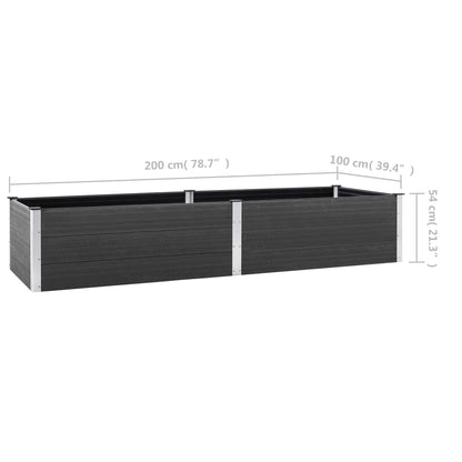 Plantenbak Verhoogd Hkc Grijs 200 x 100 x 54 cm