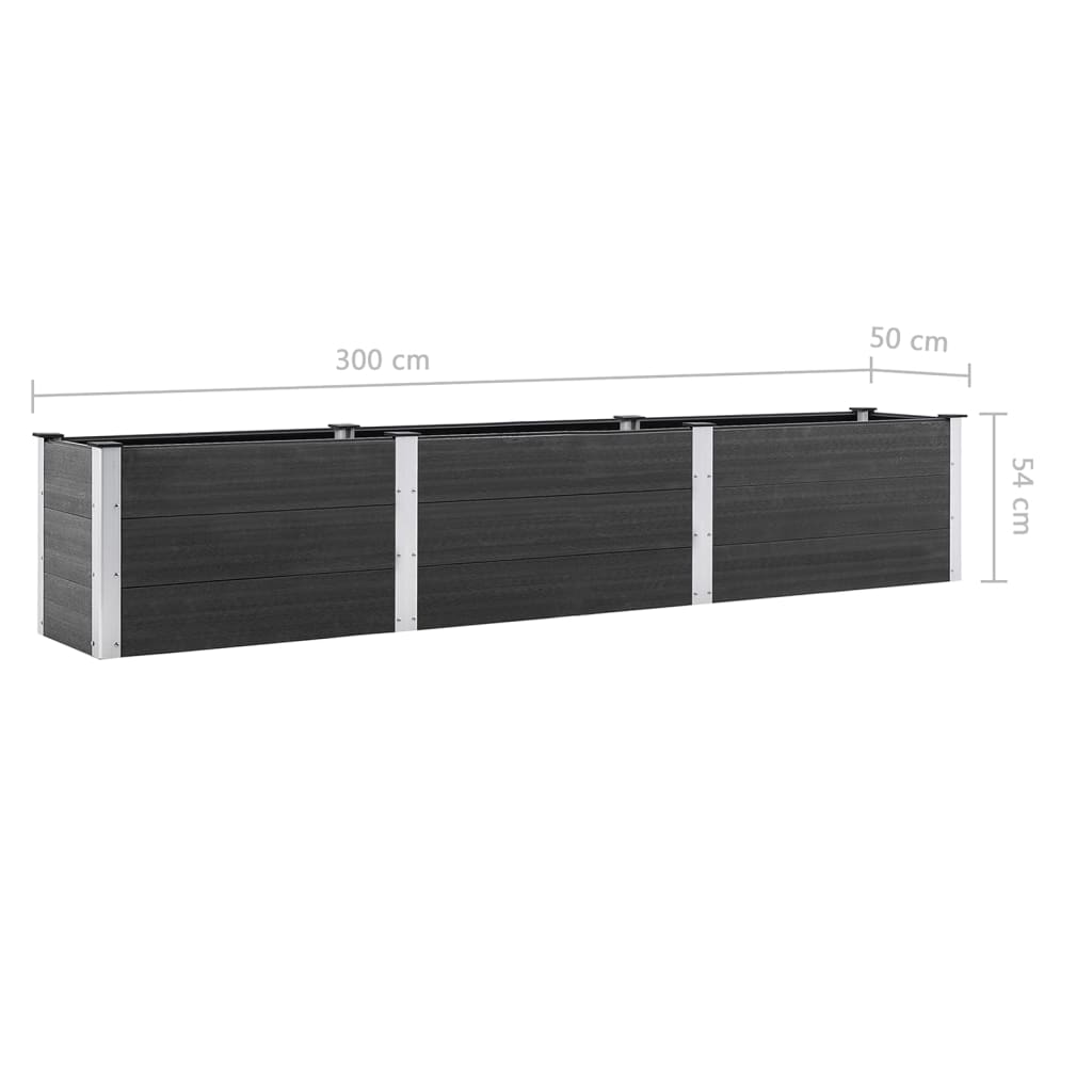 Plantenbak Verhoogd Hkc Grijs 300 x 50 x 54 cm