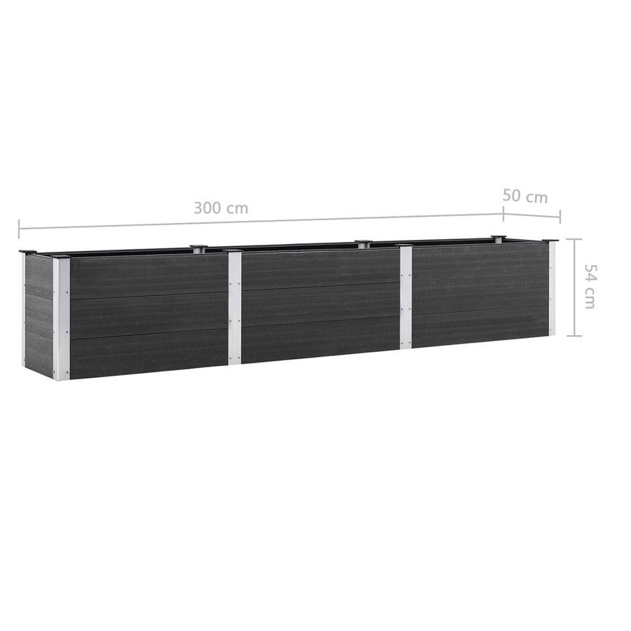 Plantenbak Verhoogd Hkc Grijs 300 x 50 x 54 cm