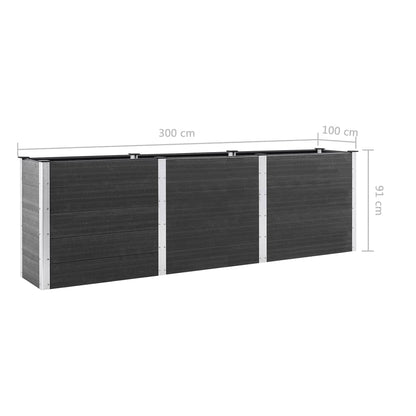 Plantenbak Verhoogd Hkc Grijs 300 x 100 x 91 cm