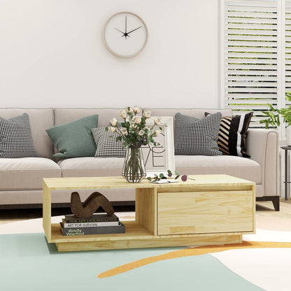 Salontafel 0X50X33,5 Cm Massief Vurenhout Naturel