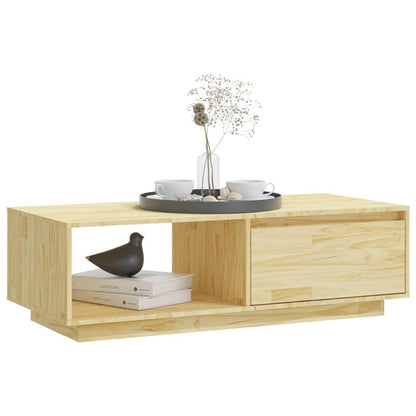 Salontafel 0X50X33,5 Cm Massief Vurenhout Naturel
