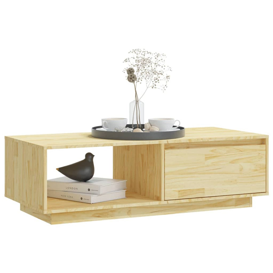 Salontafel 0X50X33,5 Cm Massief Vurenhout Naturel