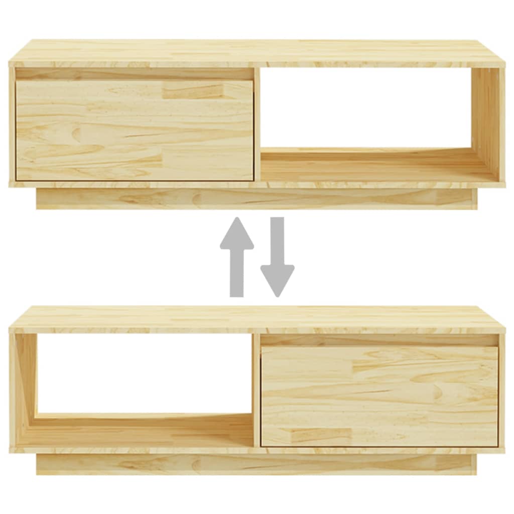 Salontafel 0X50X33,5 Cm Massief Vurenhout Naturel
