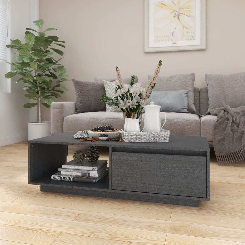 Salontafel 110X50X33,5 Cm Massief Grenenhout Honingbruin