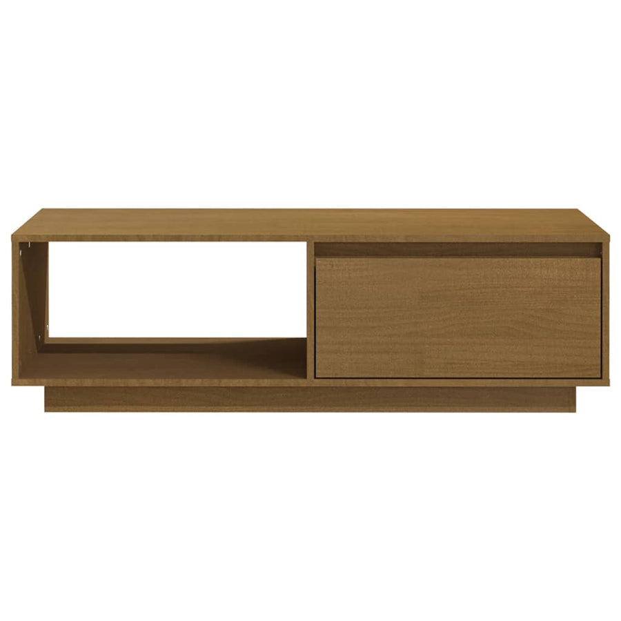 Salontafel 110X50X33,5 Cm Massief Grenenhout Honingbruin