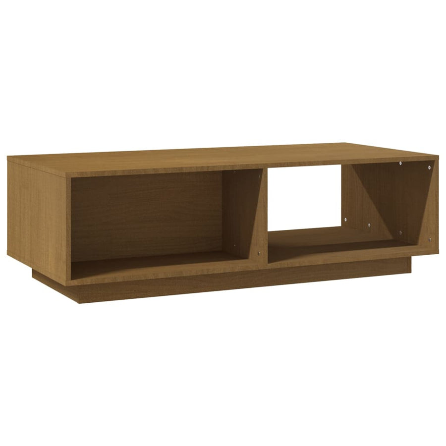 Salontafel 110X50X33,5 Cm Massief Grenenhout Honingbruin