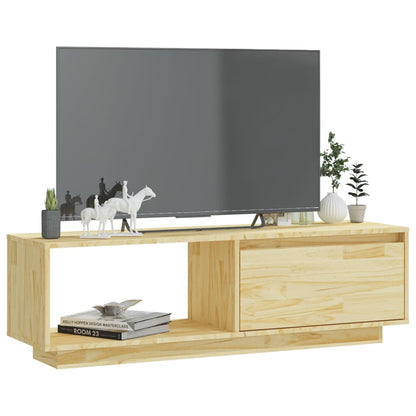 Tv-Meubel 0X30X33,5 Cm Massief Grenenhout Naturel