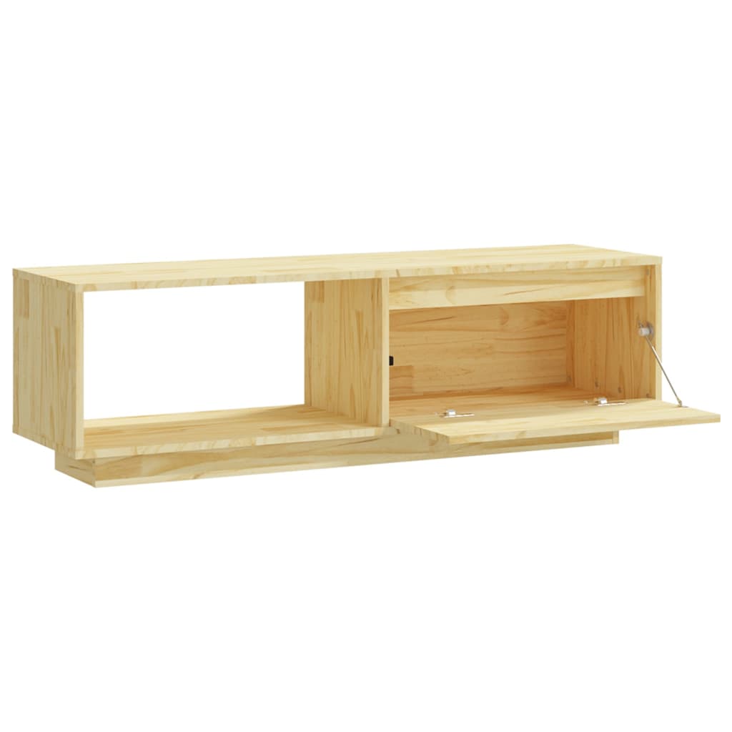 Tv-Meubel 0X30X33,5 Cm Massief Grenenhout Naturel