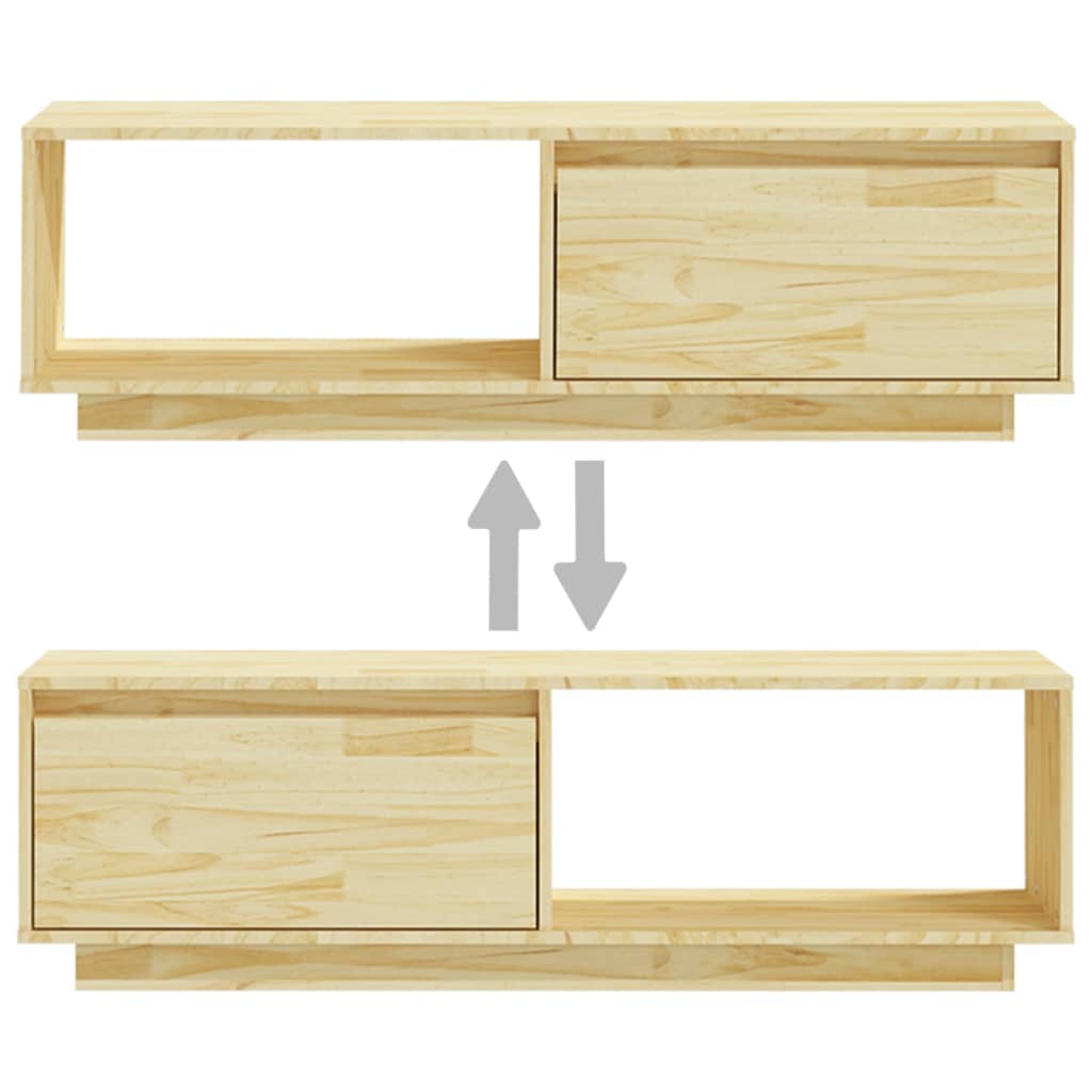 Tv-Meubel 0X30X33,5 Cm Massief Grenenhout Naturel