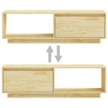 Tv-Meubel 0X30X33,5 Cm Massief Grenenhout Naturel