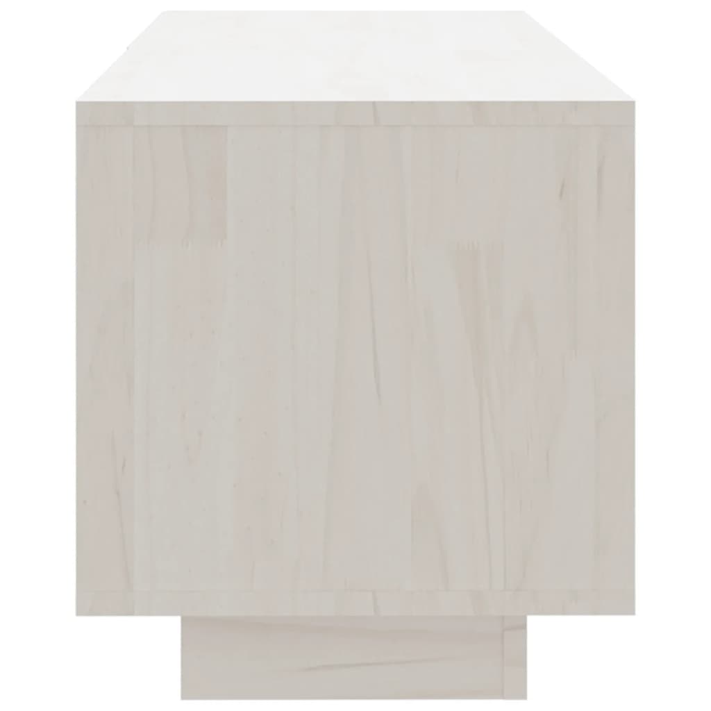 Tv-Meubel 0X30X33,5 Cm Massief Grenenhout Wit