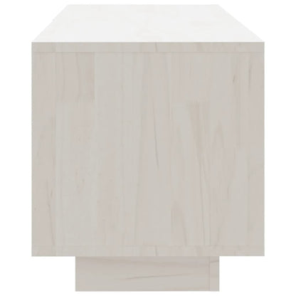 Tv-Meubel 0X30X33,5 Cm Massief Grenenhout Wit