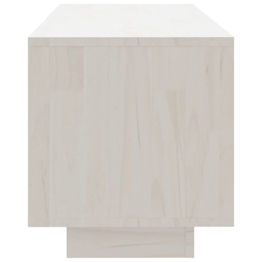 Tv-Meubel 0X30X33,5 Cm Massief Grenenhout Wit