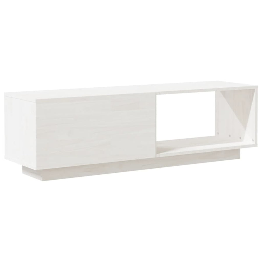 Tv-Meubel 0X30X33,5 Cm Massief Grenenhout Wit