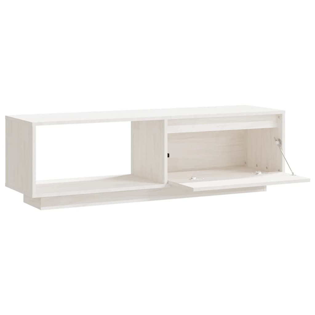 Tv-Meubel 0X30X33,5 Cm Massief Grenenhout Wit