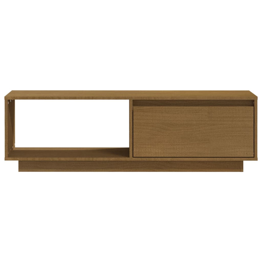 Tv-Meubel 0X30X33,5 Cm Massief Grenenhout Honingbruin
