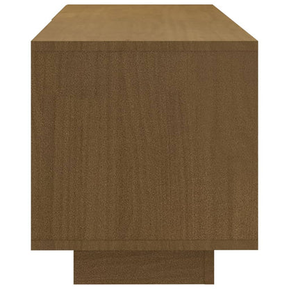 Tv-Meubel 0X30X33,5 Cm Massief Grenenhout Honingbruin