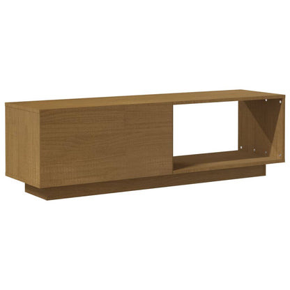 Tv-Meubel 0X30X33,5 Cm Massief Grenenhout Honingbruin