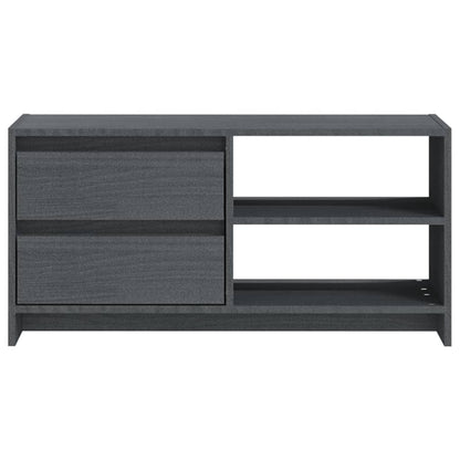 Tv-Meubel 80X3X39 Cm Massief Grenenhout Grijs