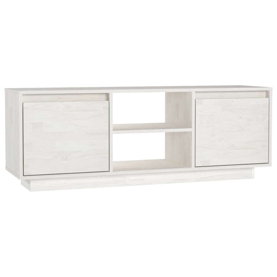 Tv-Meubel 0X30X40 Cm Massief Grenenhout Wit