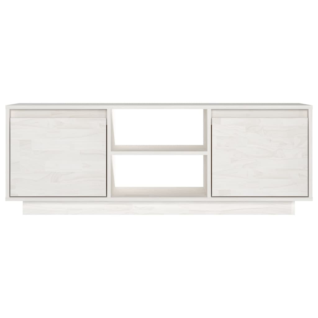 Tv-Meubel 0X30X40 Cm Massief Grenenhout Wit