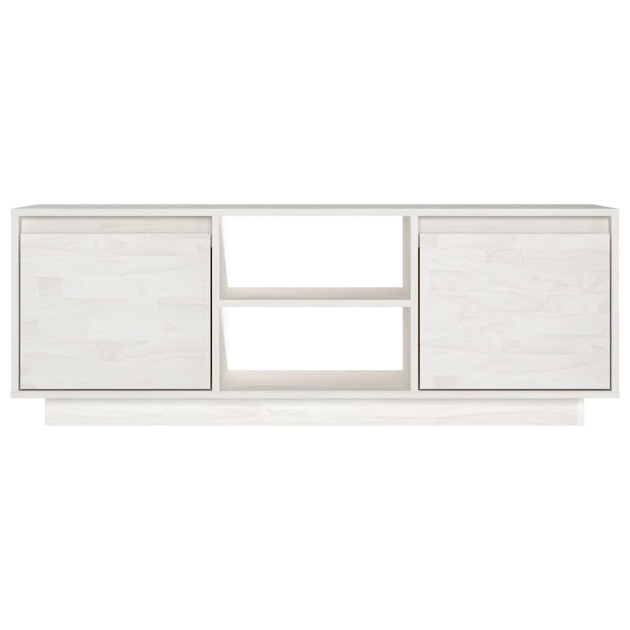 Tv-Meubel 0X30X40 Cm Massief Grenenhout Wit