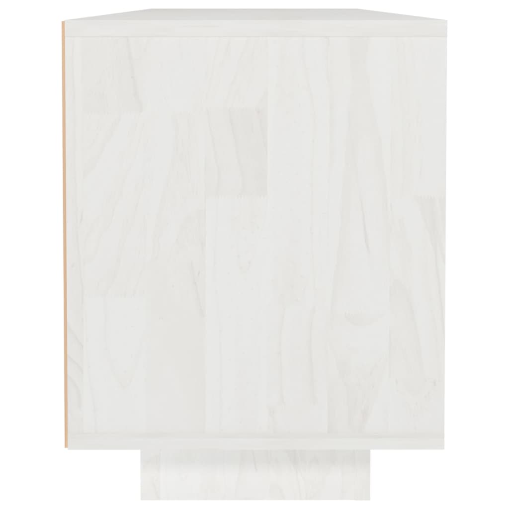 Tv-Meubel 0X30X40 Cm Massief Grenenhout Wit