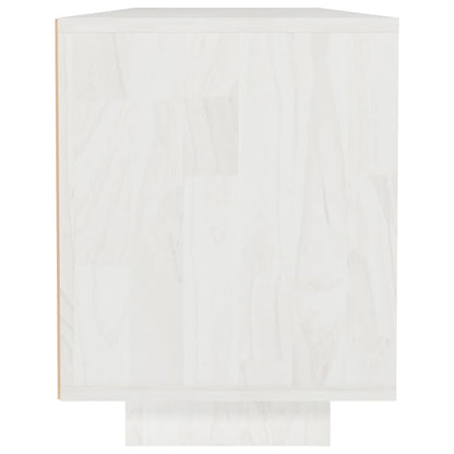 Tv-Meubel 0X30X40 Cm Massief Grenenhout Wit