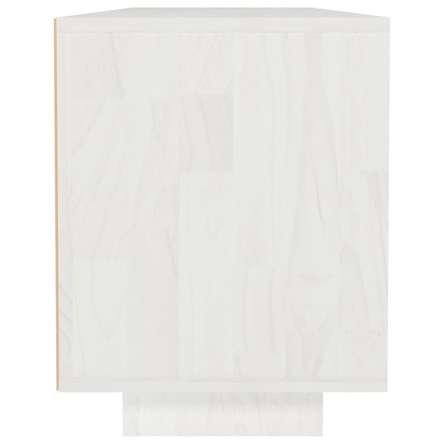 Tv-Meubel 0X30X40 Cm Massief Grenenhout Wit