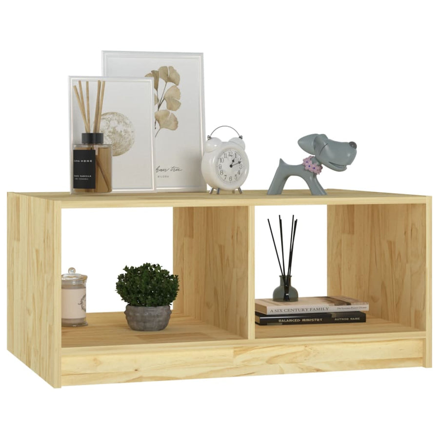 809906  Salontafel 75X50X33,5 Cm Massief Hout Grenen Naturel