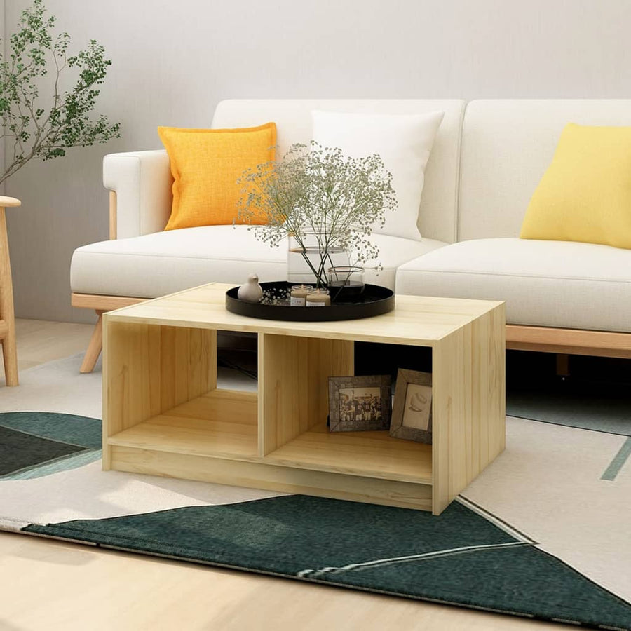 809906  Salontafel 75X50X33,5 Cm Massief Hout Grenen Naturel