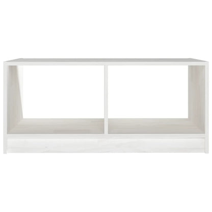 Salontafel 75X50X33,5 Cm Massief Grenenhout Wit