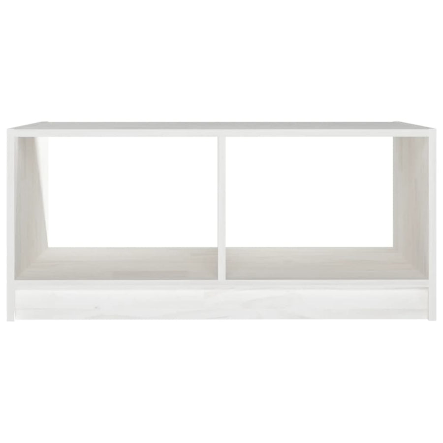 Salontafel 75X50X33,5 Cm Massief Grenenhout Wit