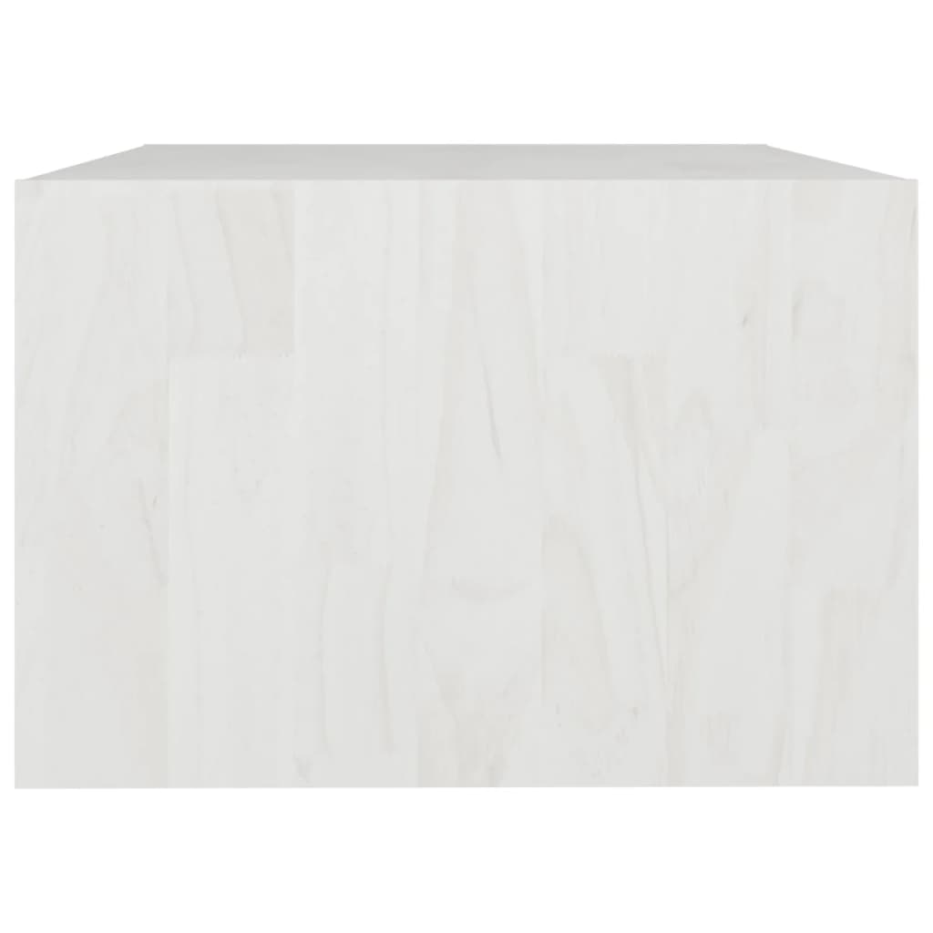 Salontafel 75X50X33,5 Cm Massief Grenenhout Wit