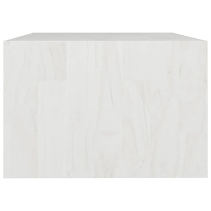 Salontafel 75X50X33,5 Cm Massief Grenenhout Wit