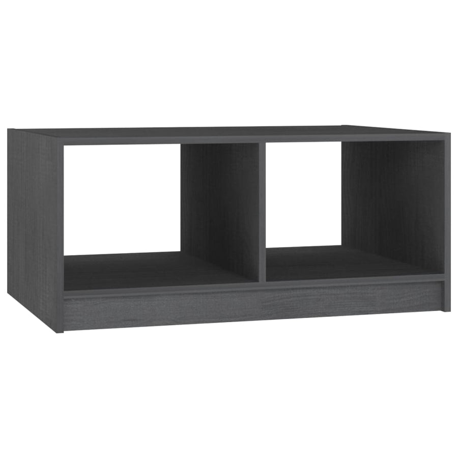 Salontafel 75X50X33,5 Cm Massief Grenenhout Grijs