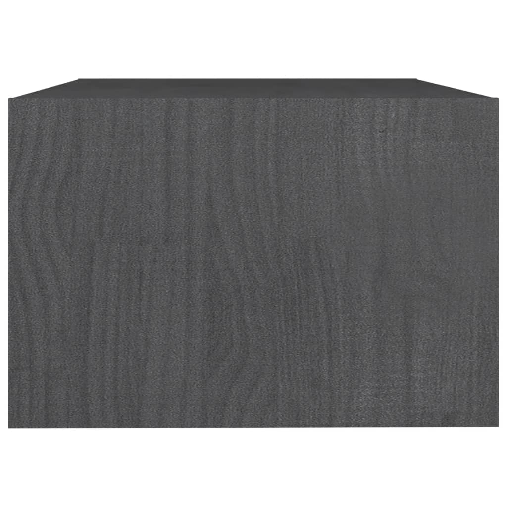 Salontafel 75X50X33,5 Cm Massief Grenenhout Grijs