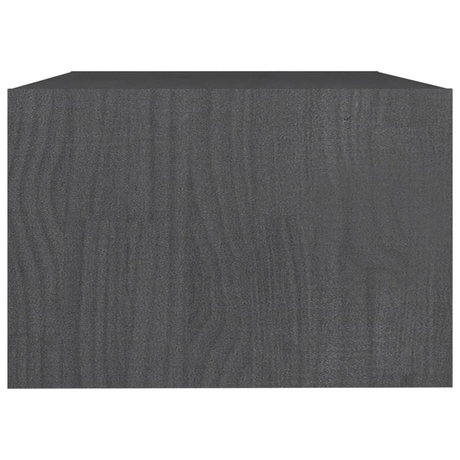 Salontafel 75X50X33,5 Cm Massief Grenenhout Grijs
