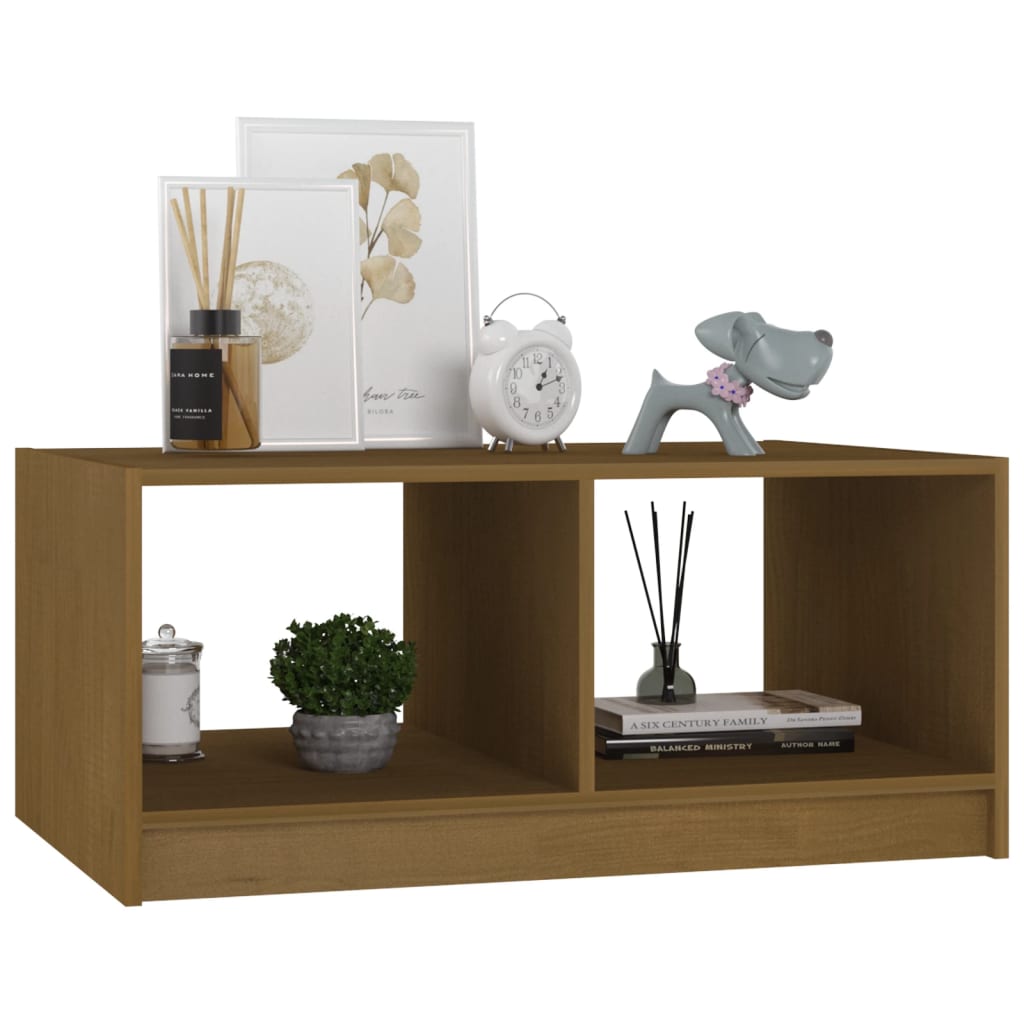 Salontafel 75X50X33,5 Cm Massief Grenenhout Honingbruin