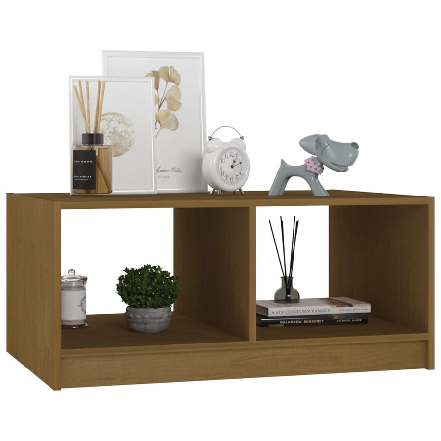 Salontafel 75X50X33,5 Cm Massief Grenenhout Honingbruin