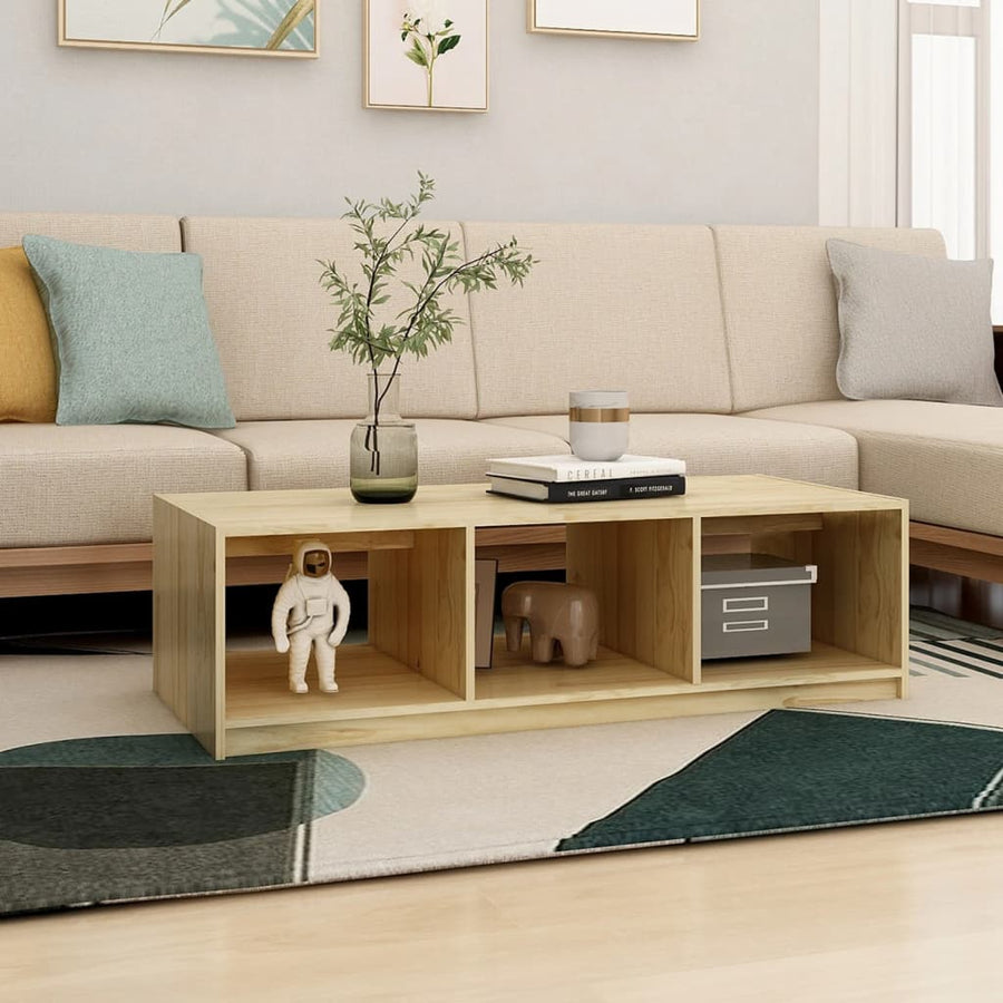 Salontafel 0X50X34 Cm Massief Vurenhout Naturel