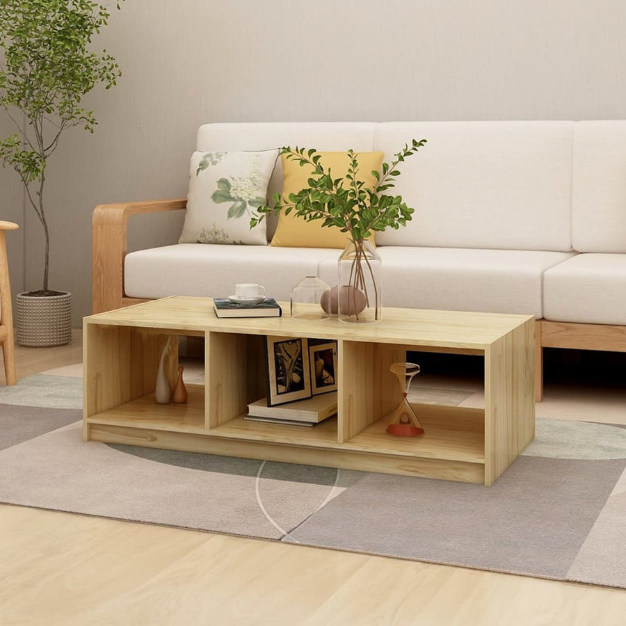 Salontafel 0X50X34 Cm Massief Vurenhout Naturel