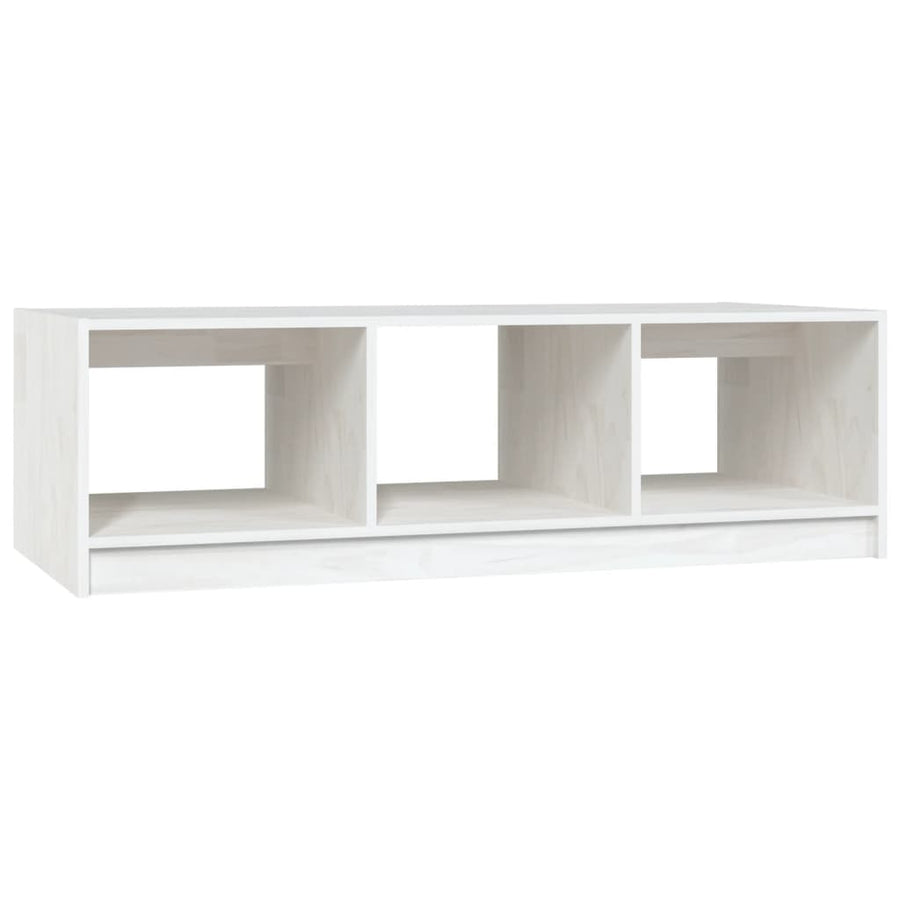 Salontafel 0X50X34 Cm Massief Grenenhout Wit