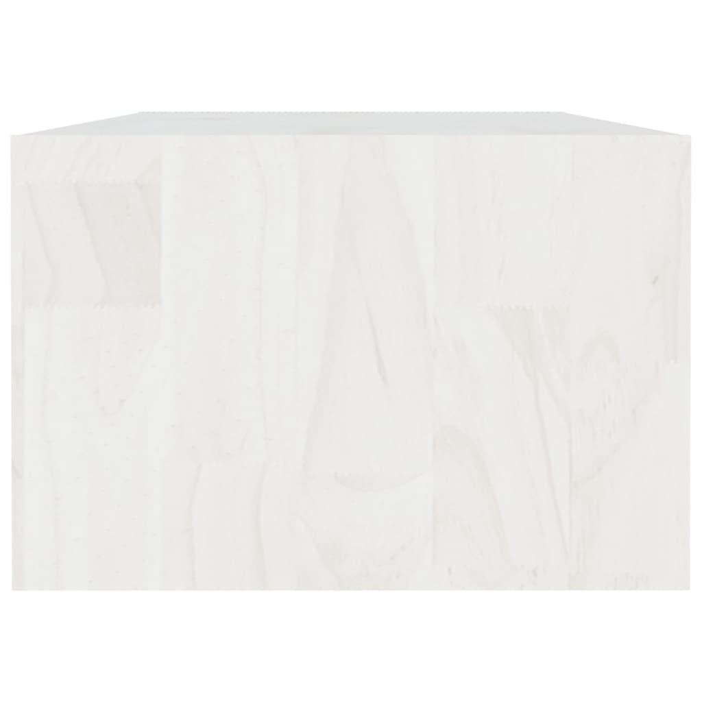 Salontafel 0X50X34 Cm Massief Grenenhout Wit